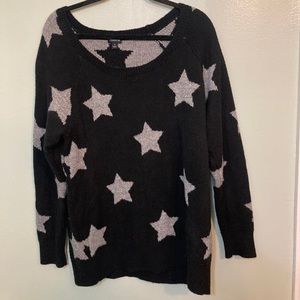 Torrid Black Metallic Star Pullover Sweater